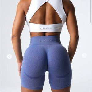 NVGTN CONTOUR SEAMLESS SHORTS BLUE